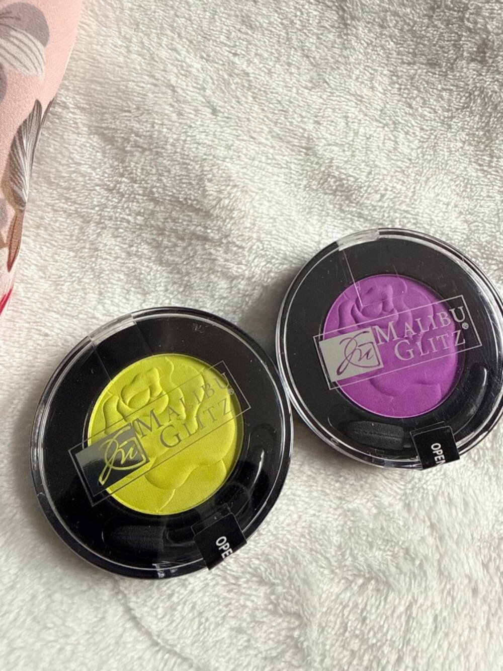 Malibu Glitz Blush and Eyeshadow Duo #25 Pear + #35 Violet - NEW Sealed